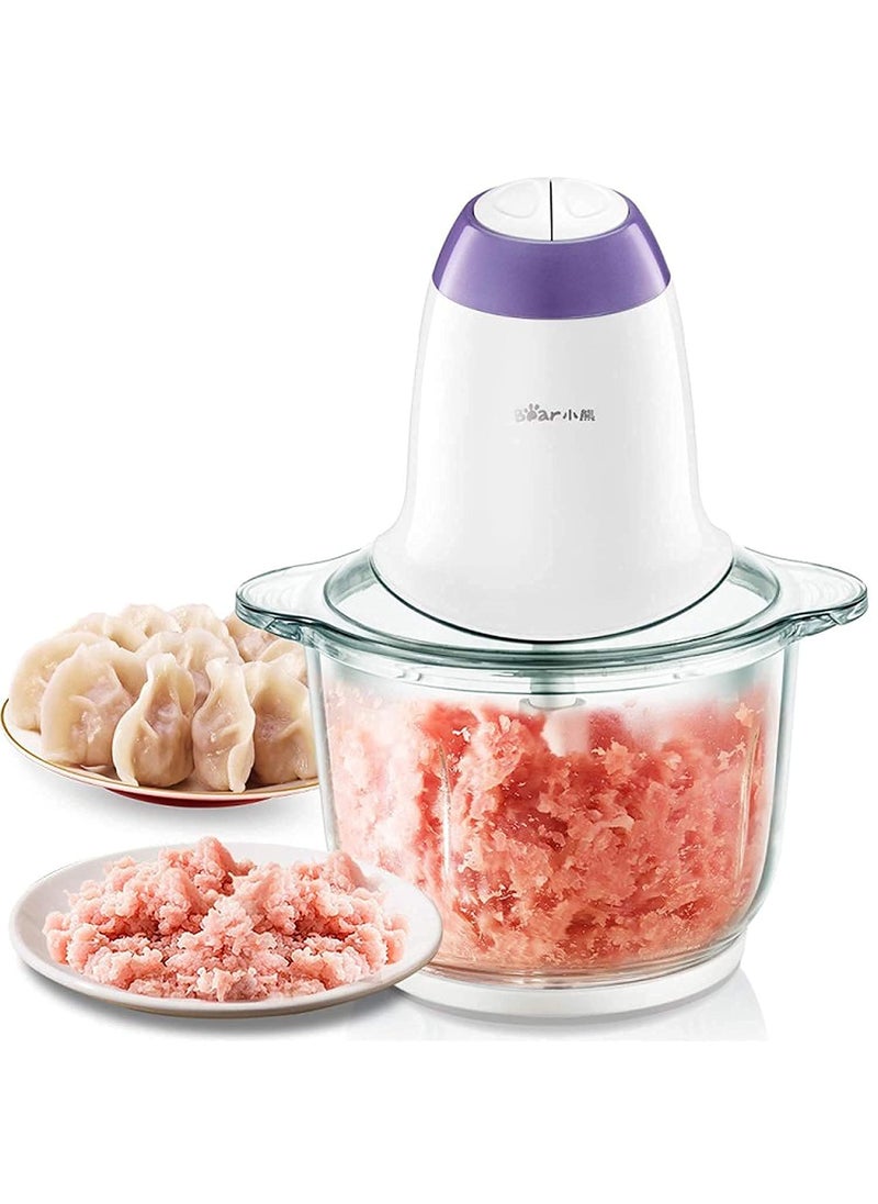 REPLEX REPLEX ABS Stainless Steel and Glass Meat Grinders with Bowl for Kitchen Food Chopper Meat Vegetable Onion and Fruits Fruit and Nuts Blender Stainless Steel Blades Meat and Sausage400W  - Image 4