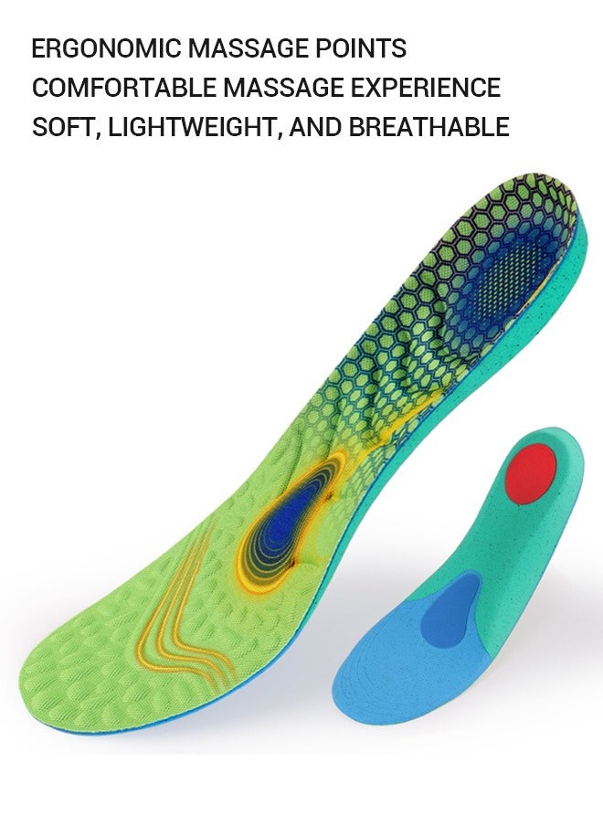 Generic High Elastic Shock-Absorbing Sports Insoles - Ortholite Breathable Cushion for Running, Walking, Hiking, and Sports - Size 37-46  - Image 3