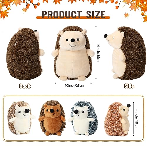 HI-BOOM Hiboom 5 Pcs Hedgehog Stuffed Animal 14 Inch Large Mommy Hedgehog Stuffed Plush Toys with 4 Plush Baby Soft Cuddly Plushie Toy Set Easter Gifts for Kids Birthday Gifts Party FavorsStanding - Image 5