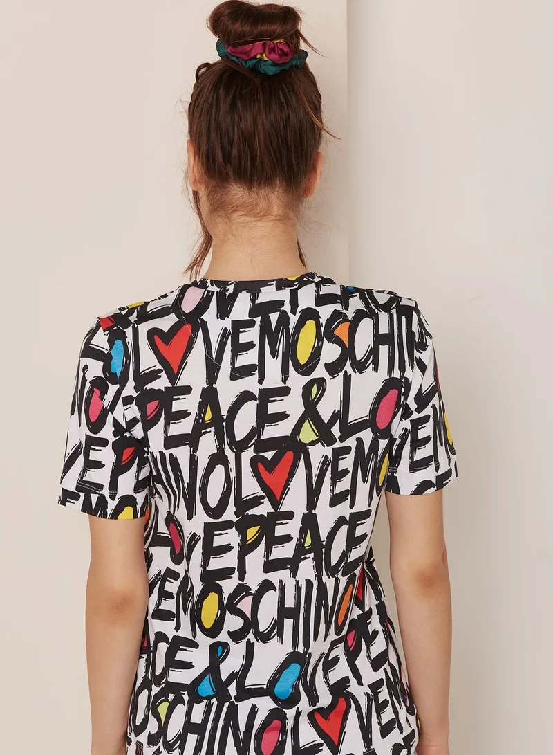 Love Moschino Logo Print T-Shirt
