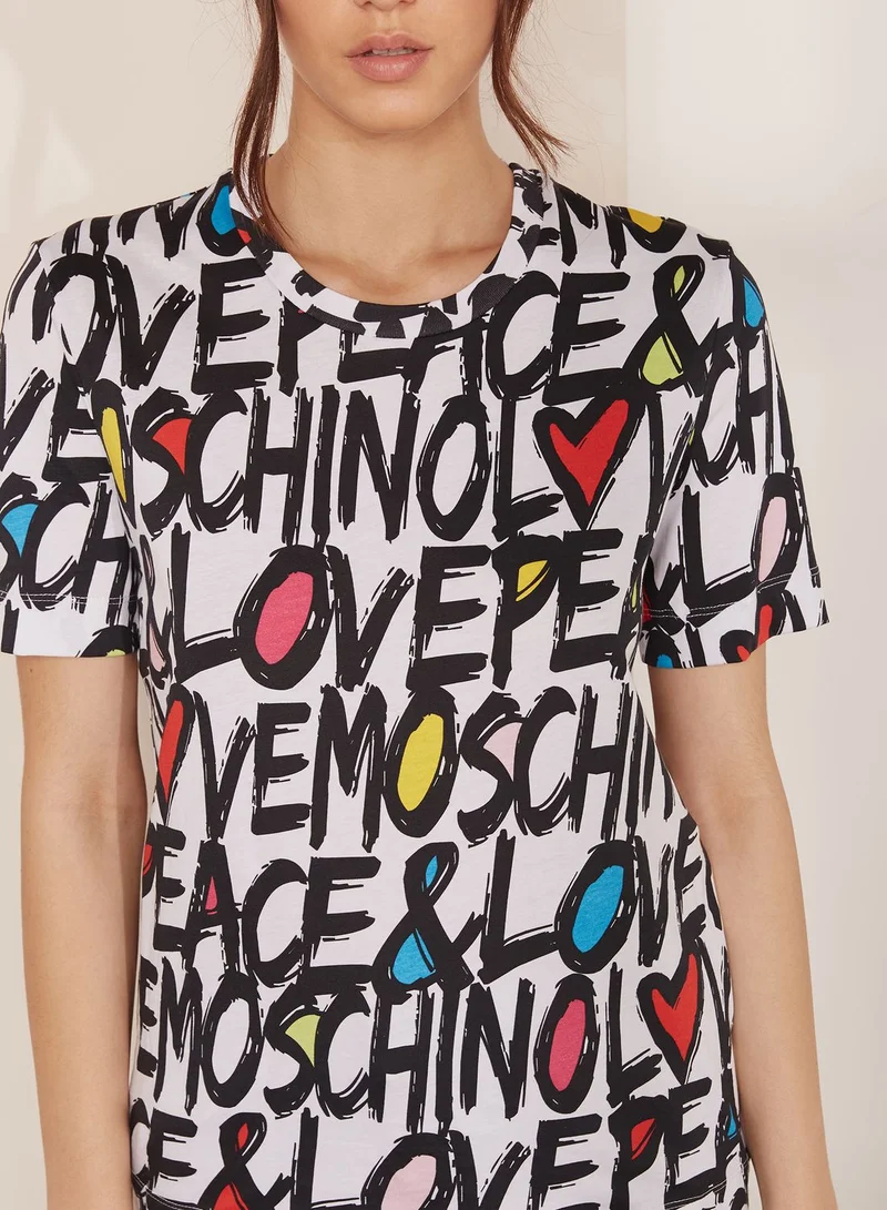 Love Moschino Logo Print T-Shirt