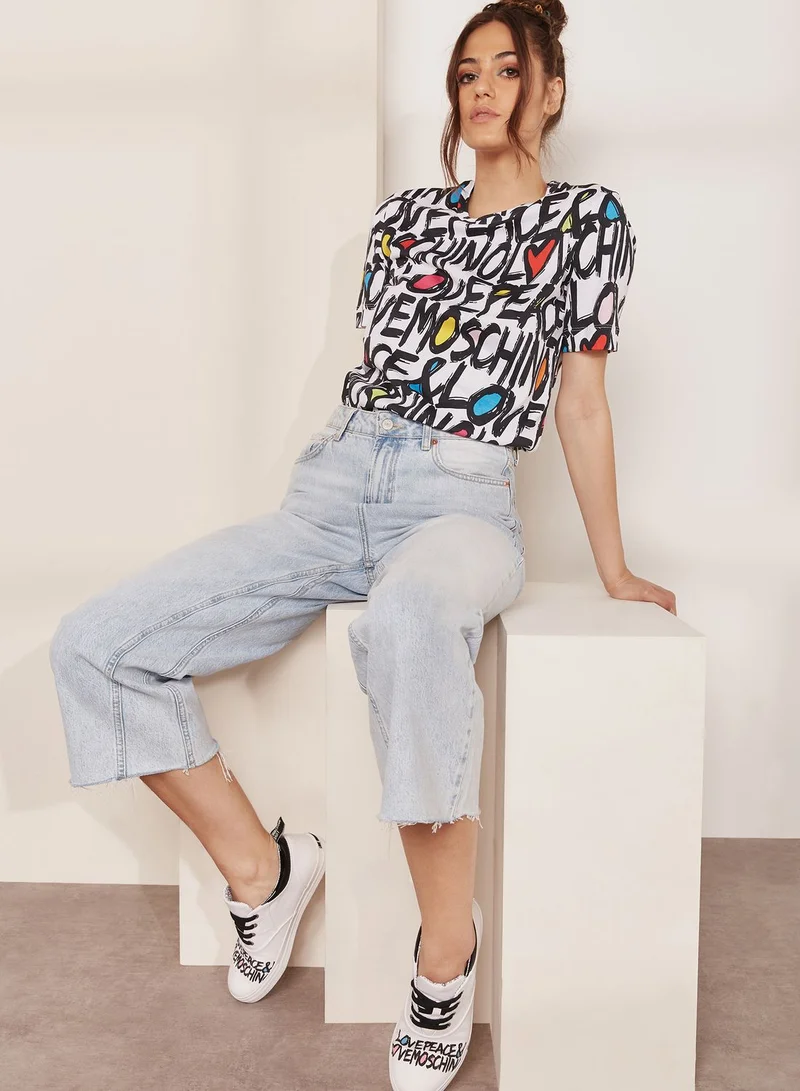 Love Moschino Logo Print T-Shirt