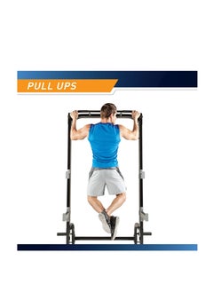 Marcy Sm-8117 Squat Rack – Durable, Adjustable Strength Training Equipment With Multi-Grip Pull-Up Bar, Olympic Plate Storage, And Space-Saving Design For Home Gym  - Image 2