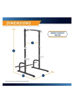 Marcy Sm-8117 Squat Rack – Durable, Adjustable Strength Training Equipment With Multi-Grip Pull-Up Bar, Olympic Plate Storage, And Space-Saving Design For Home Gym  - Image 3