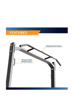 Marcy Sm-8117 Squat Rack – Durable, Adjustable Strength Training Equipment With Multi-Grip Pull-Up Bar, Olympic Plate Storage, And Space-Saving Design For Home Gym  - Image 4