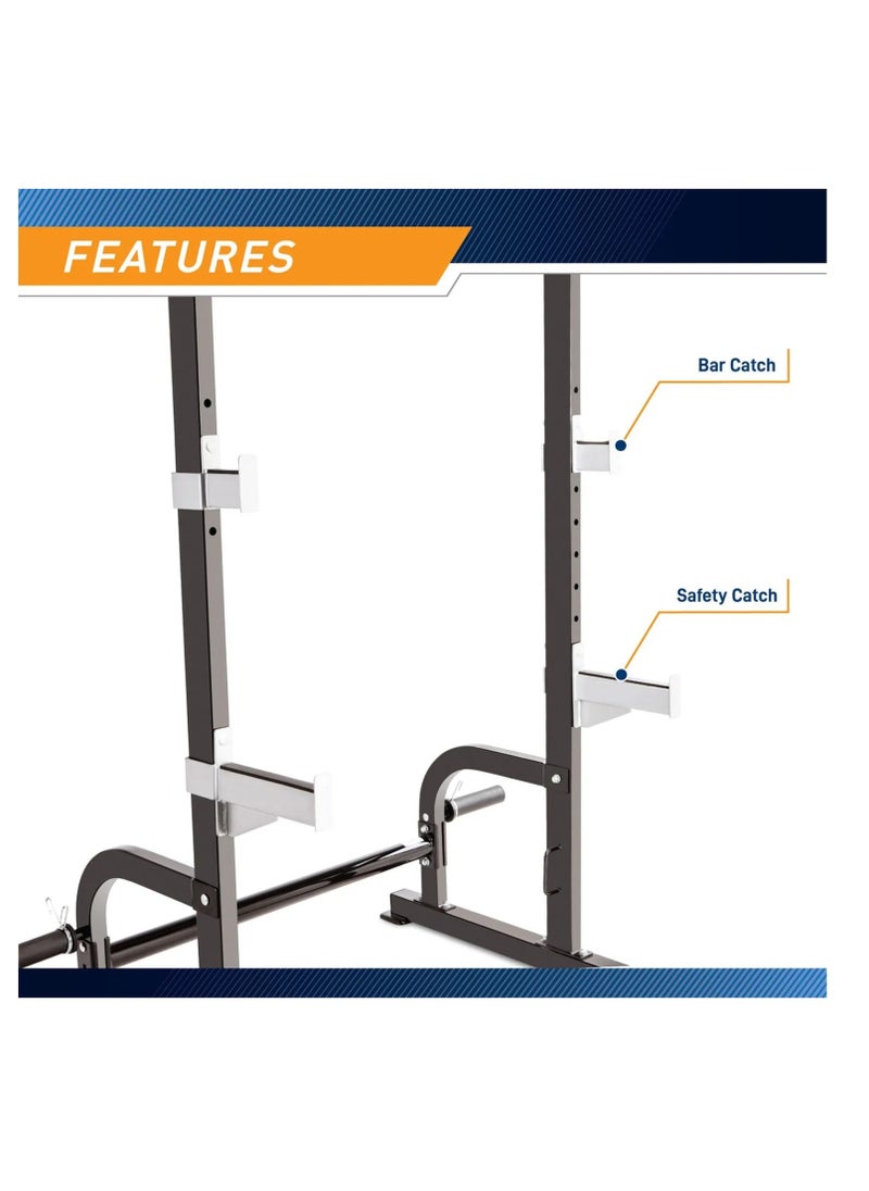 Marcy - Sm-8117 Squat Rack – Durable, Adjustable Strength Training Equipment With Multi-Grip Pull-Up Bar, Olympic Plate Storage, And Space-Saving Design For Home Gym - Image 1