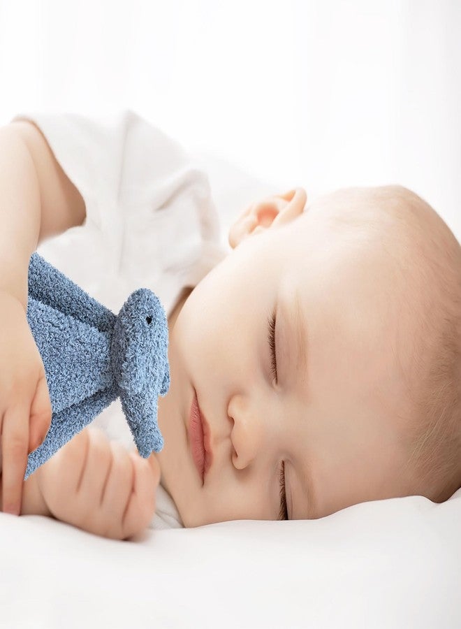 Doindute Baby Dark Blue Whale Soft Stuffed Animal Security Blanket, Plush Whale Character Lovey Blanket, Baby Shower/Nursery Gift, Newborn Infant Toddler Snuggle Blankie for Boys Girls, 14 Inches - Image 5
