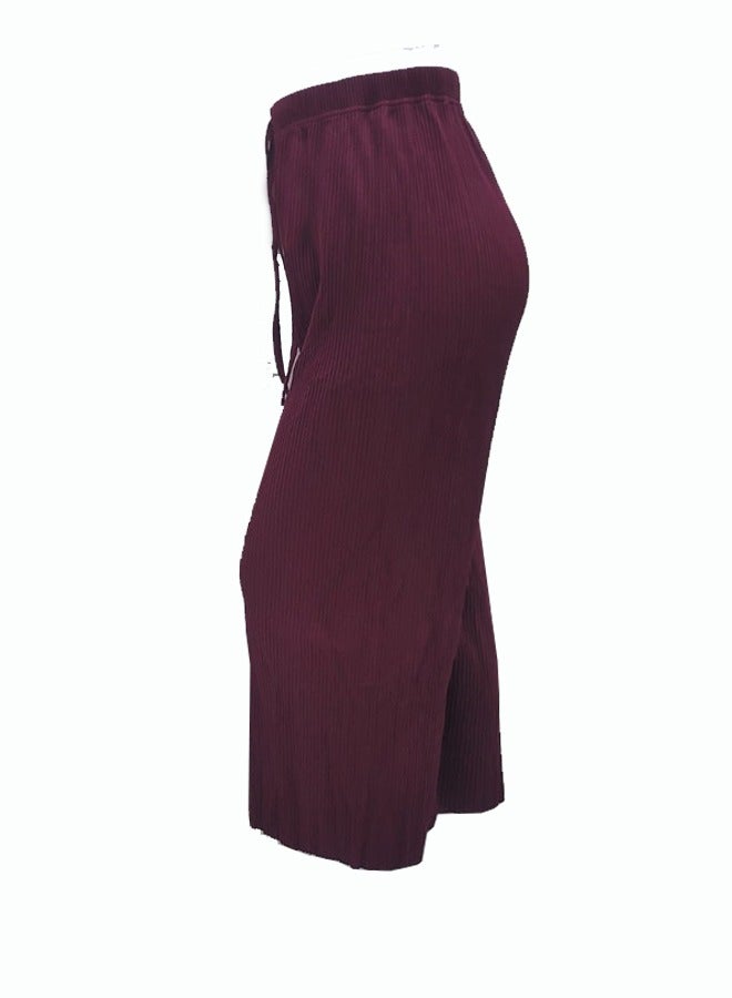 SD Wide Leg Pants With Elastic Waist