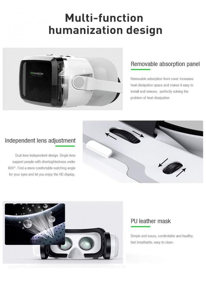 VR SHINECON Bluetooth Virtual Rreality Glasses the perfect accessory for immersive entertainment - Image 3