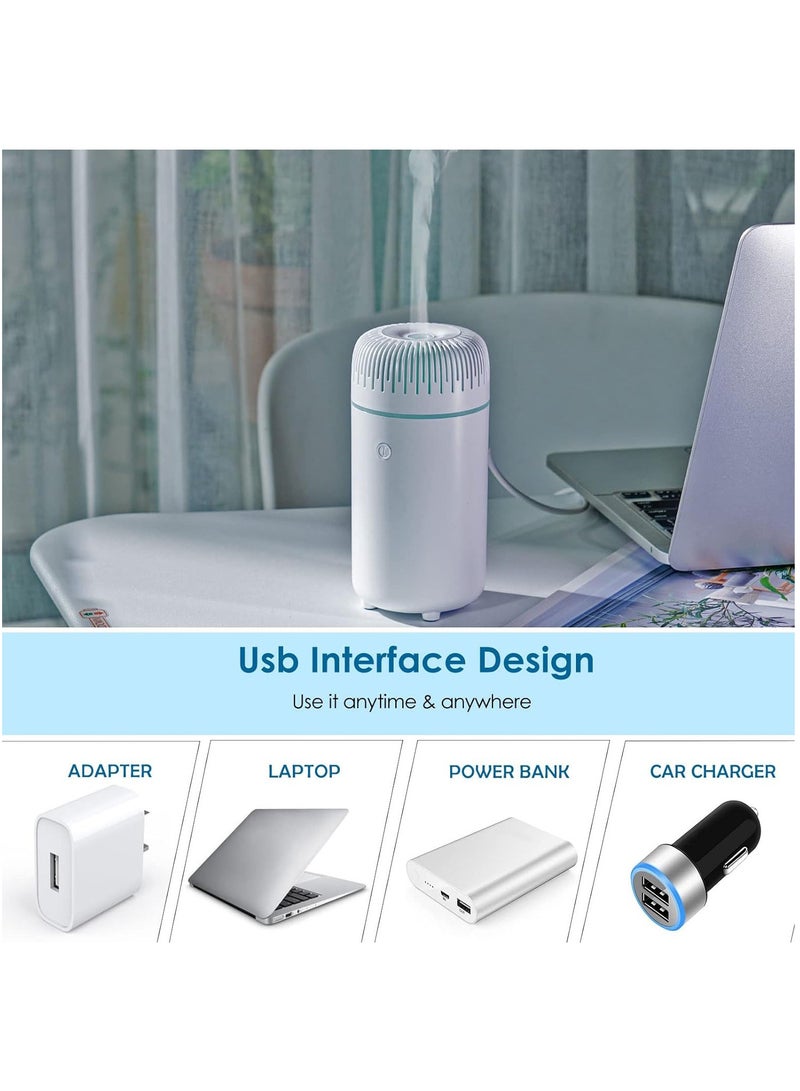Arabest Car Diffuser Humidifier, USB Aromatherapy Essential Oil Diffuser Car Air Freshener Diffuser, USB Cool Mist Mini Portable Diffuser for Car Home Office Bedroom (White) - Image 4
