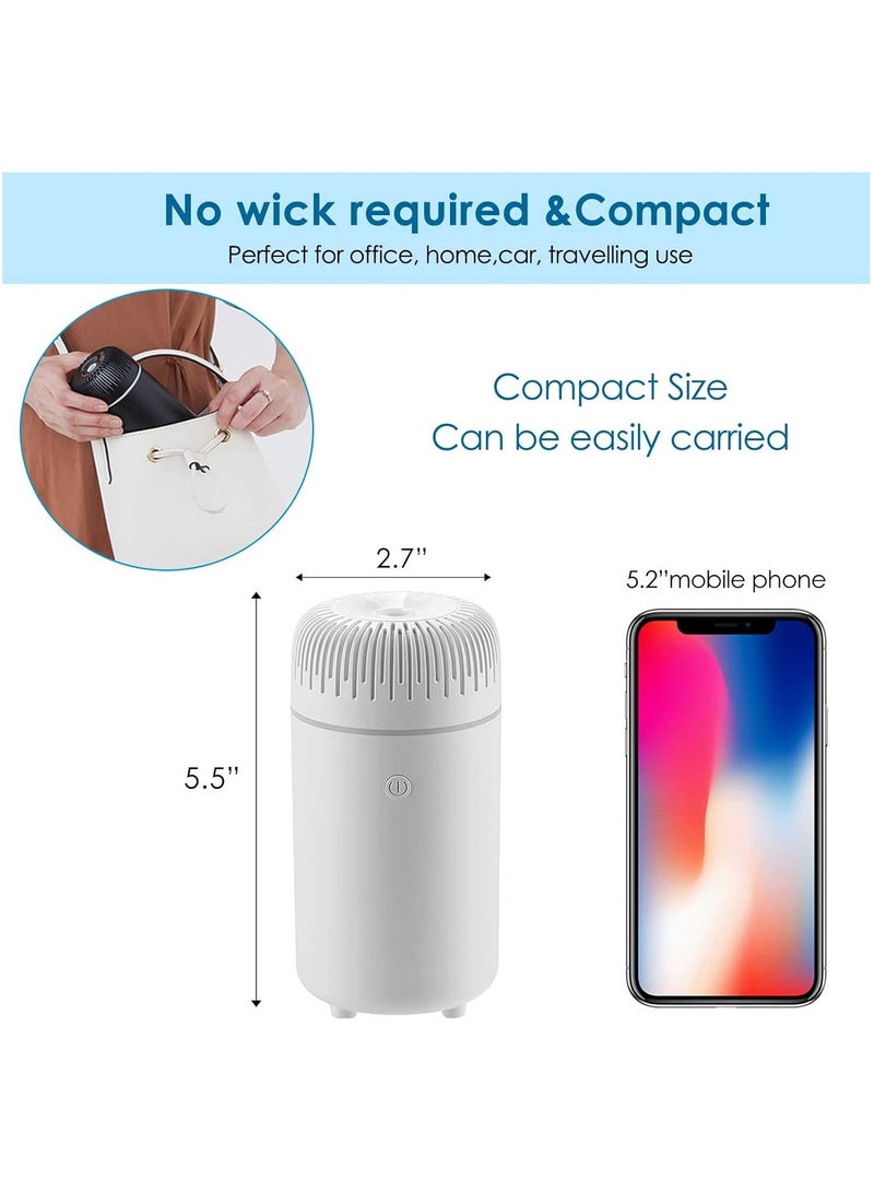 Arabest Car Diffuser Humidifier, USB Aromatherapy Essential Oil Diffuser Car Air Freshener Diffuser, USB Cool Mist Mini Portable Diffuser for Car Home Office Bedroom (White) - Image 3