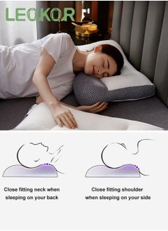 LEOKOR Super Ergonomic Pillow Protect Your Neck and Spine, Suitable for All Sleeping Positions Cervical Contour Pillow Neck, Orthopedic Pillow for Neck and Shoulder Pain  - Image 2