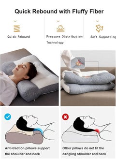 LEOKOR Super Ergonomic Pillow Protect Your Neck and Spine, Suitable for All Sleeping Positions Cervical Contour Pillow Neck, Orthopedic Pillow for Neck and Shoulder Pain  - Image 3
