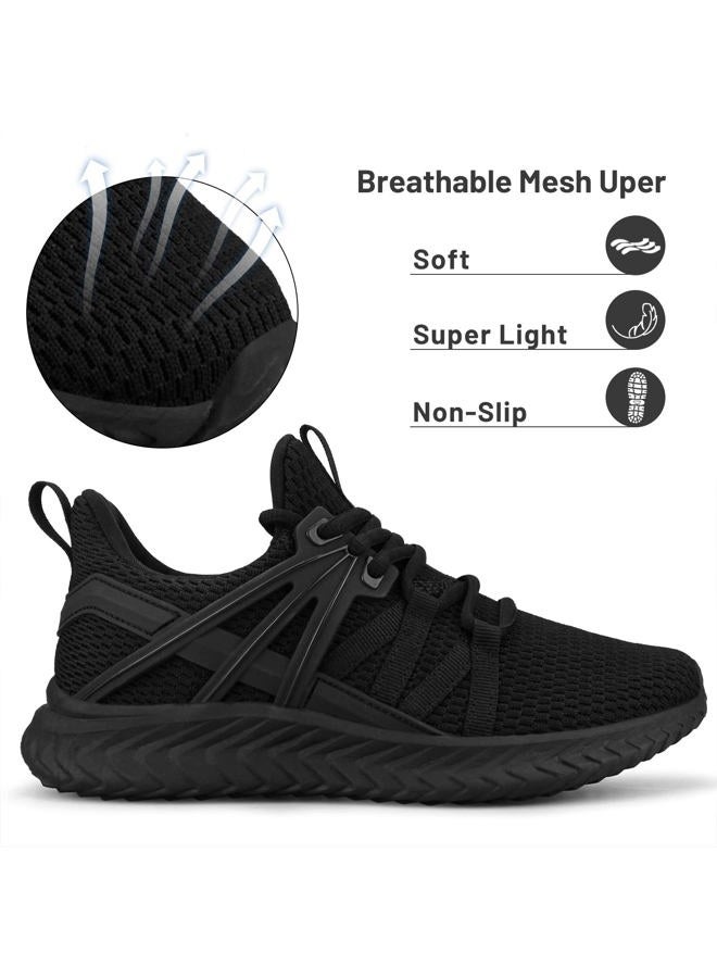 Abboos Womens Slip On Sneakers Women Walking Tennis Shoes Lightweight Casual Sneakers for Gym Travel Work A Black 8, 39 EU - Image 2