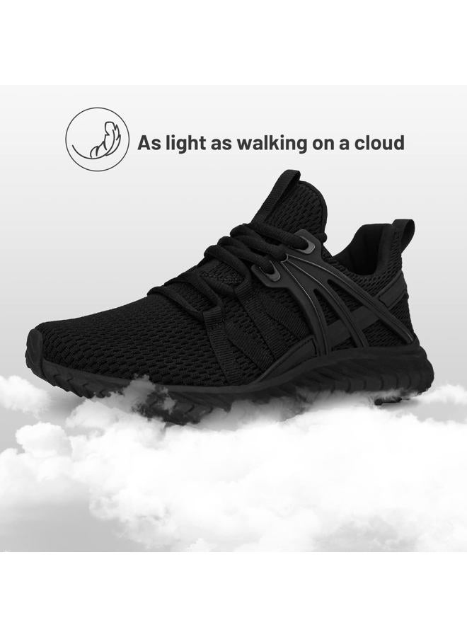 Abboos Womens Slip On Sneakers Women Walking Tennis Shoes Lightweight Casual Sneakers for Gym Travel Work A Black 8, 39 EU - Image 4