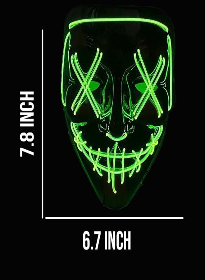 Scary LED Purge Mask – Light-Up Halloween Cosplay Mask for Adults & Kids - Image 2