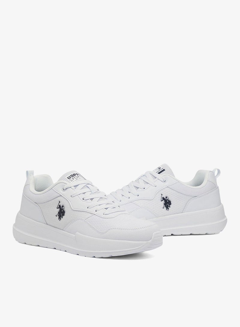 U.S. Polo Assn. Men's White Low-Top Sneakers - Lightweight Shoes Lace-Up Design, Comfortable for Everyday Outfits - Image 3