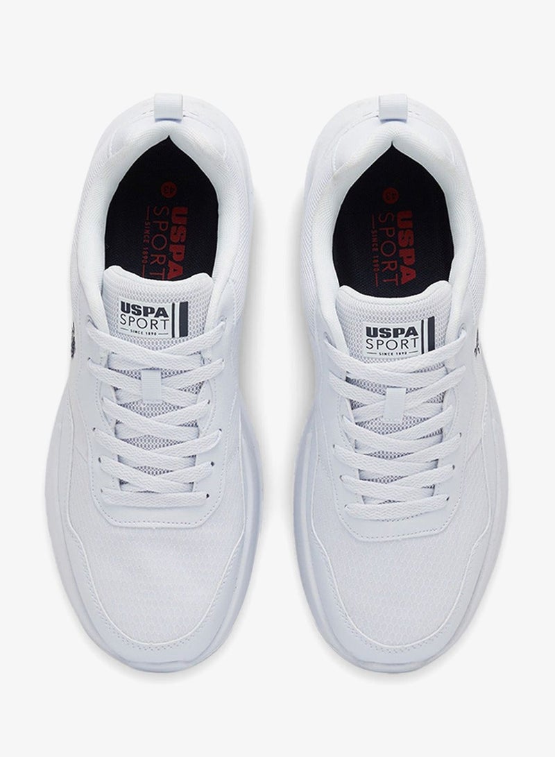 U.S. Polo Assn. Men's White Low-Top Sneakers - Lightweight Shoes Lace-Up Design, Comfortable for Everyday Outfits - Image 4