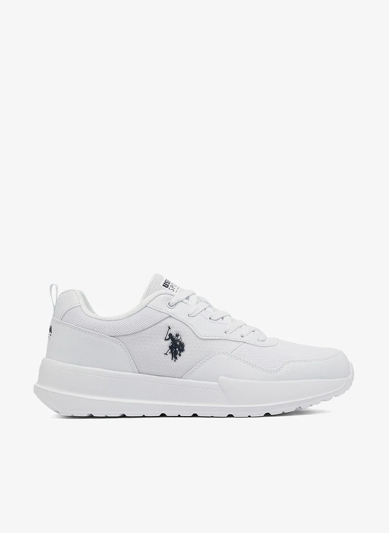 Men's White Low-Top Sneakers - Lightweight Shoes Lace-Up Design, Comfortable for Everyday Outfits