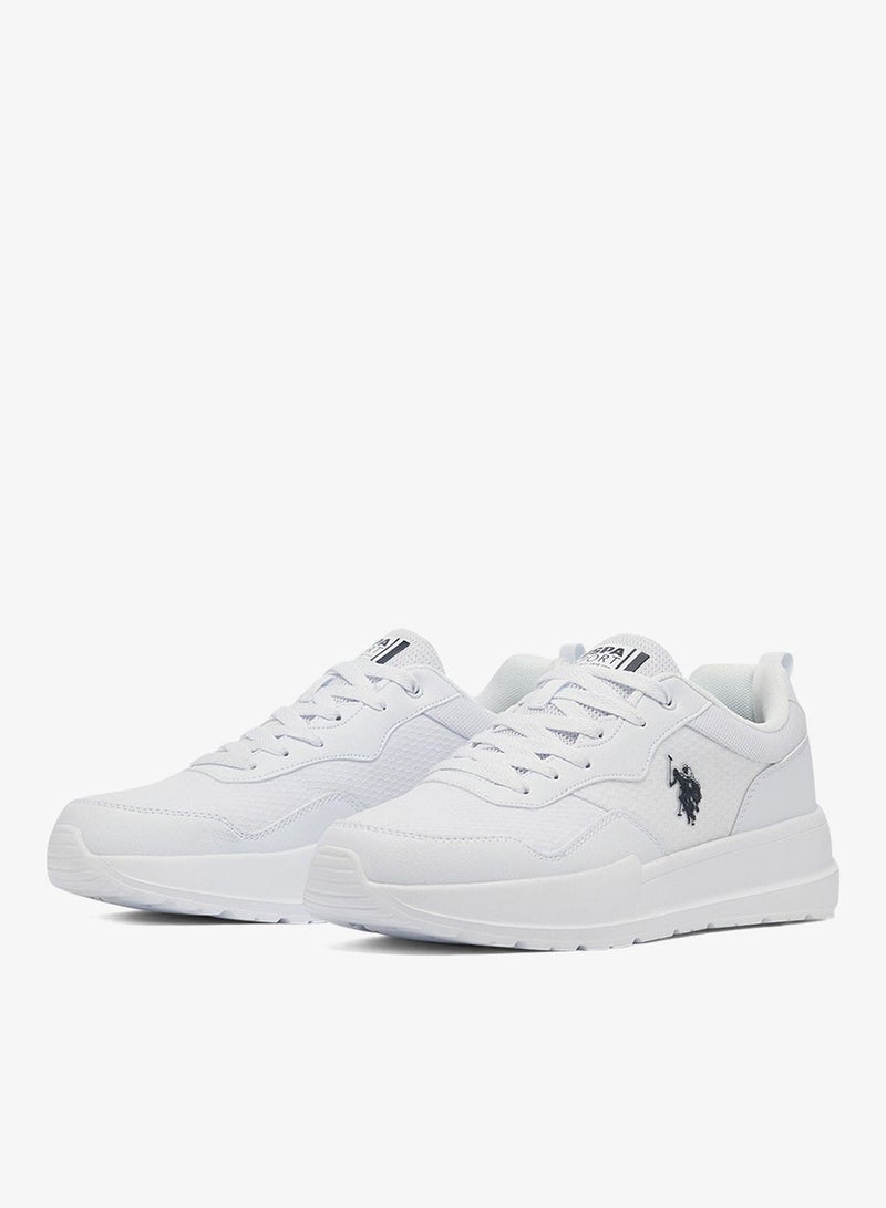 U.S. Polo Assn. Men's White Low-Top Sneakers - Lightweight Shoes Lace-Up Design, Comfortable for Everyday Outfits - Image 3