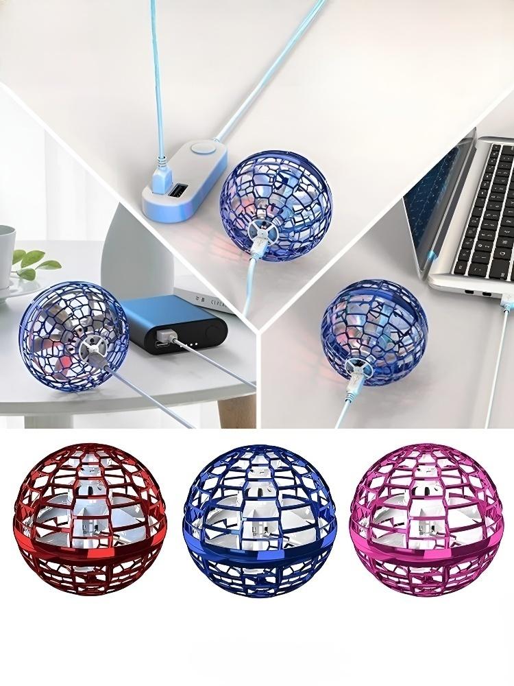 لعبة كرة دوارة مضيئة للاطفال لعبة أطفال مزودة بأضواء LED ملونة، تتميز بخاصية الارتداد التلقائي والدوران، سهلة الاستخدام، وشحن سريع عبر USB، لعبة لتنمية قدرات الأطفال الذهنية - Image 1