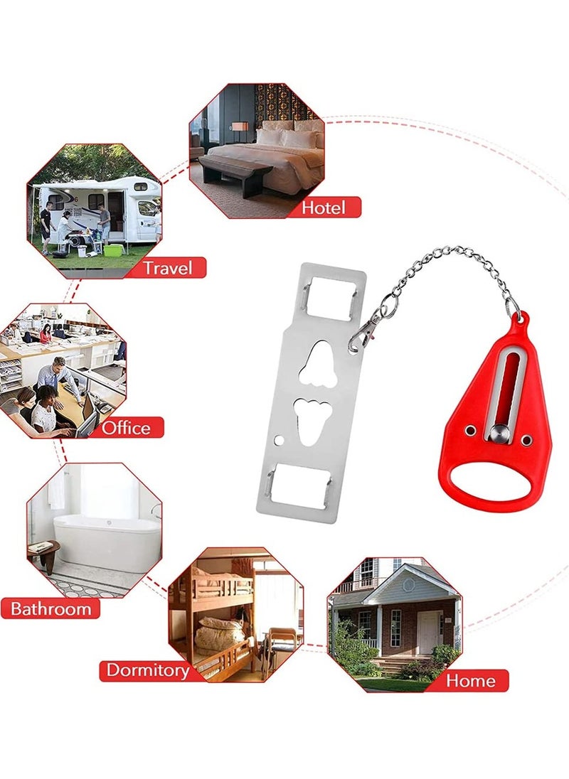 SYOSI 2 Pack Portable Door Locks Rugged Door Extra Lock  - Image 2