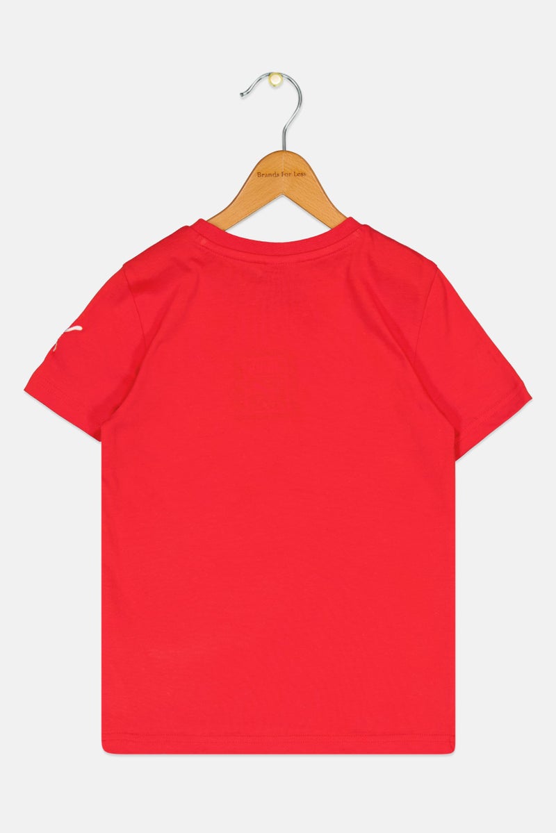 PUMA Kids Boy Crew Neck Short Sleeves Outdoor T-Shirt, Red - Image 2