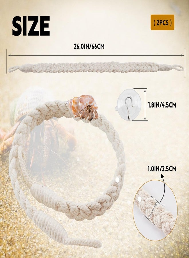 kathson 2 PCS 26 Inches Hermit Crab Climbing Toys,Reptile Vines Toy Hermit Crab Rope Ladder Bendable Hermit Crab Supplies Tank Terrarium Accessories for Hermit Crabs Lizards Leopard Geckos - Image 2