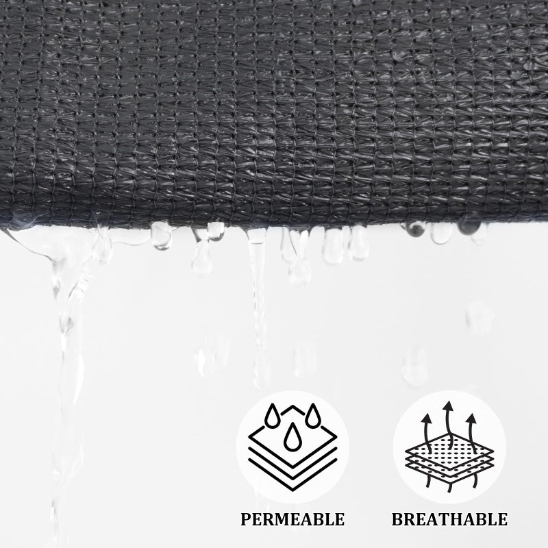 Shade&Beyond Triangle Sun Shade Sail 16'X16'X16' Permeable Canopy Dark Grey for Patio Garden Yard Deck Pergola (We Make Custom Size) - Image 3