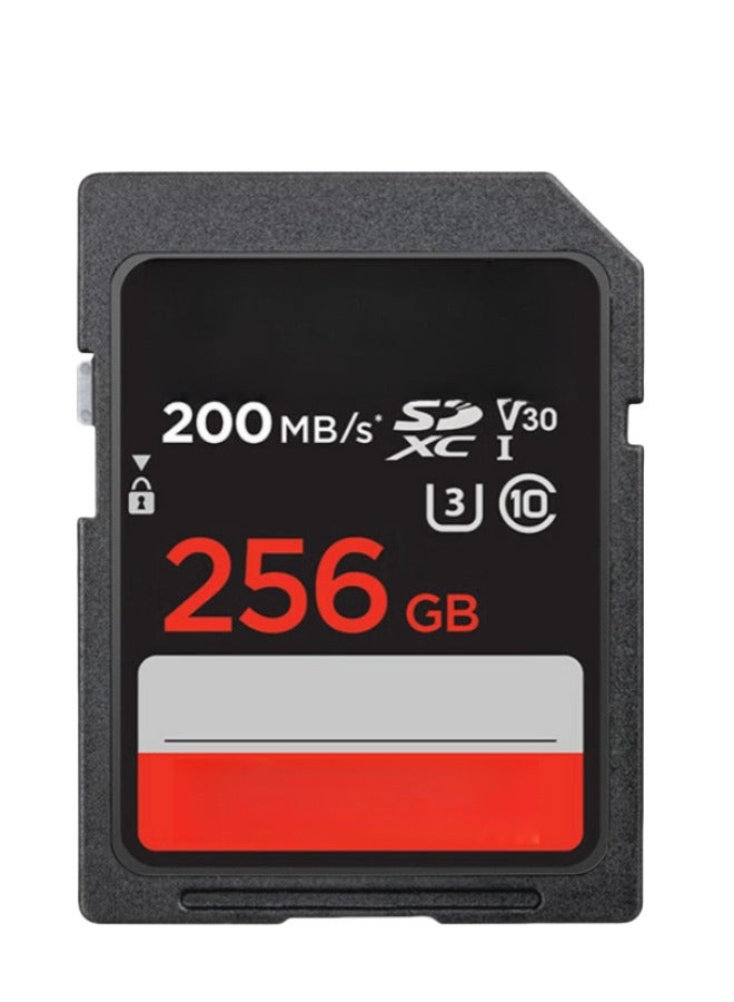256GB memory card with a read speed of 200MB/s