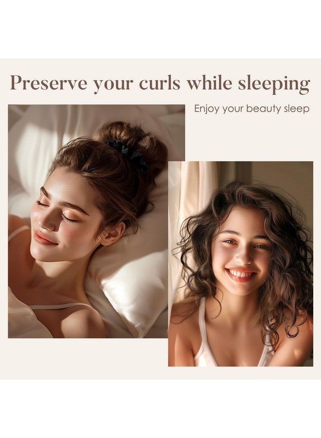 LULUSILK Silk Scrunchies for Hair Sleep, 100% Real Mulberry Silk, No Damage Silk Hair Ties for Women and Girls, Classic Black, Pack of 3 - Image 3