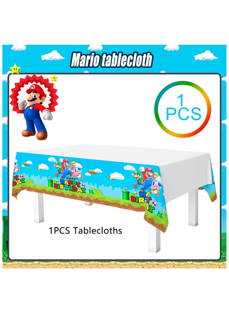 FRUITFUL PARTY Super Mario Disposable Tablecloth 1pcs,  42.5"x70.8" (108cm x 180cm) for Mario Bros Birthday Decorations  - Image 2