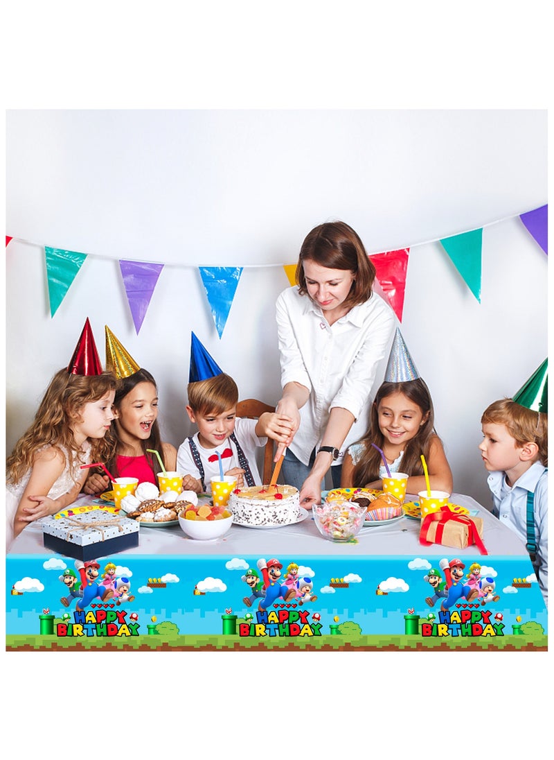 FRUITFUL PARTY Super Mario Disposable Tablecloth 1pcs,  42.5"x70.8" (108cm x 180cm) for Mario Bros Birthday Decorations  - Image 5
