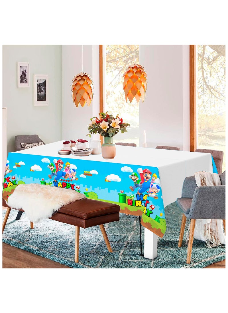 FRUITFUL PARTY Super Mario Disposable Tablecloth 1pcs,  42.5"x70.8" (108cm x 180cm) for Mario Bros Birthday Decorations  - Image 4