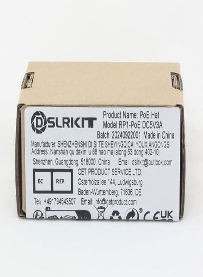 DSLRKIT Power Over Ethernet PoE HAT IEEE802.3af DC 5V 2.5A with 1.5KV Isolation for Raspberry Pi 4B 3B+ 3B Plus - Image 3