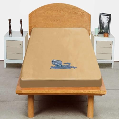 Trance Cotton Feel Terry Ultra Soft Waterproof Mattress Protector | Small Bed Protector Small Size (72x30 inch | 6x2.5 feet, Brown - Pack of 1) - Image 1