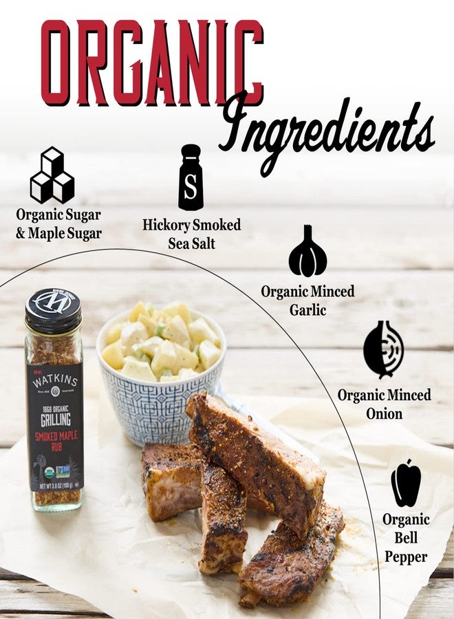 Watkins 1868 Organic Grilling Smoked Maple Rub, 3.8 oz, 3-Pack - Image 5