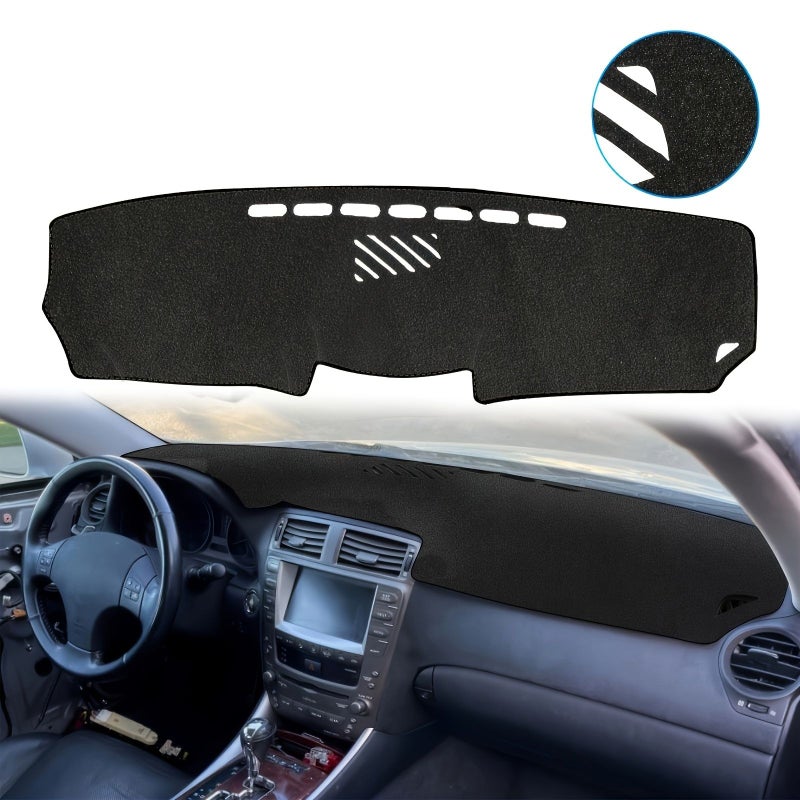Black Non Slip Dash Pad Cover For IS250 IS350 2006 2011 Right Hand Drive - Image 1