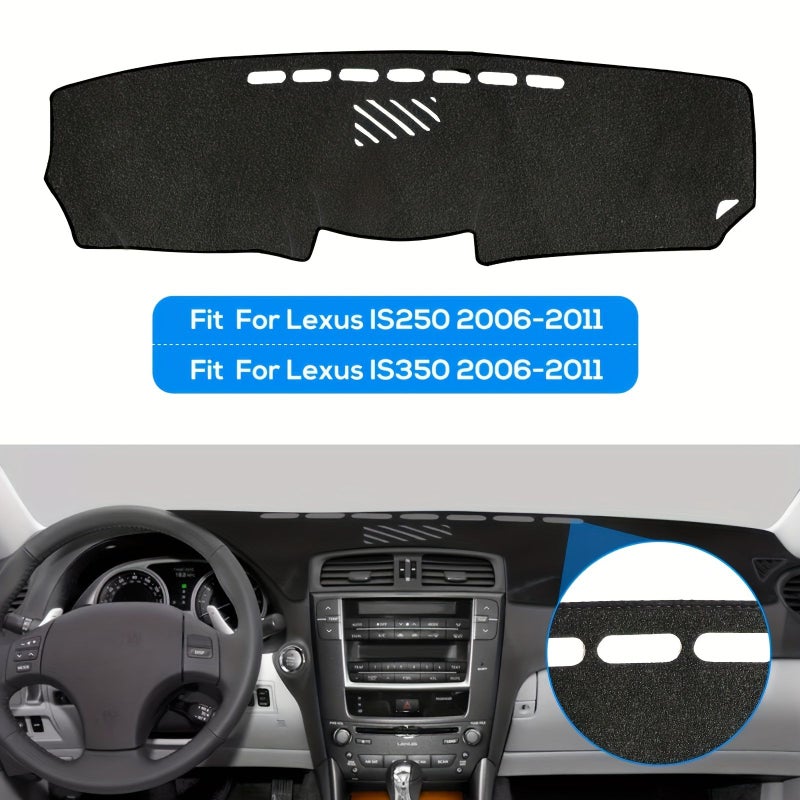 Black Non Slip Dash Pad Cover For IS250 IS350 2006 2011 Right Hand Drive - Image 3