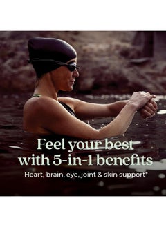 New Chapter Wholemega Fish Oil Supplement - Wild Alaskan Salmon Oil With Omega-3 + Vitamin D3 + Astaxanthin + Sustainably Caught - 120 Ct, 1000Mg Softgels  - Image 2