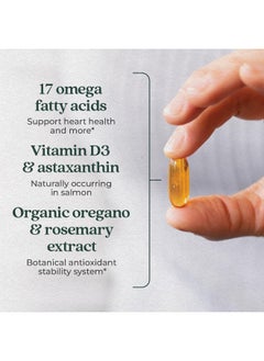 New Chapter Wholemega Fish Oil Supplement - Wild Alaskan Salmon Oil With Omega-3 + Vitamin D3 + Astaxanthin + Sustainably Caught - 120 Ct, 1000Mg Softgels  - Image 3