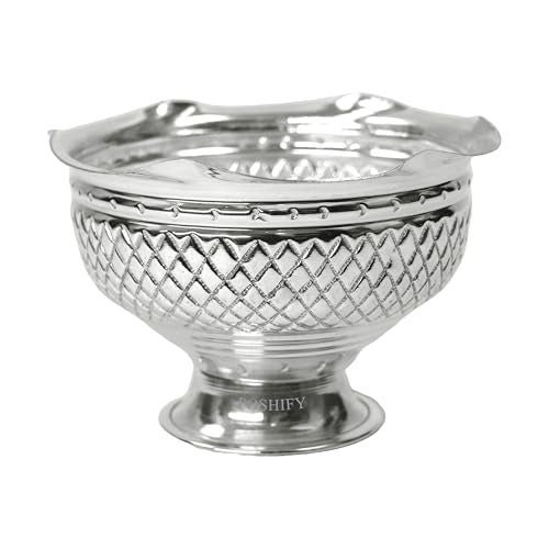 POSHIFY German Silver Kumkum Bowl, Vermilion, Pooja Rituals, Puja Room, Meditation, Yoga, Silverware, Temple Decoration, Diwali Decorations, Diwali Gift, Wedding Gift, Puja Samagri - 1211 - Image 1