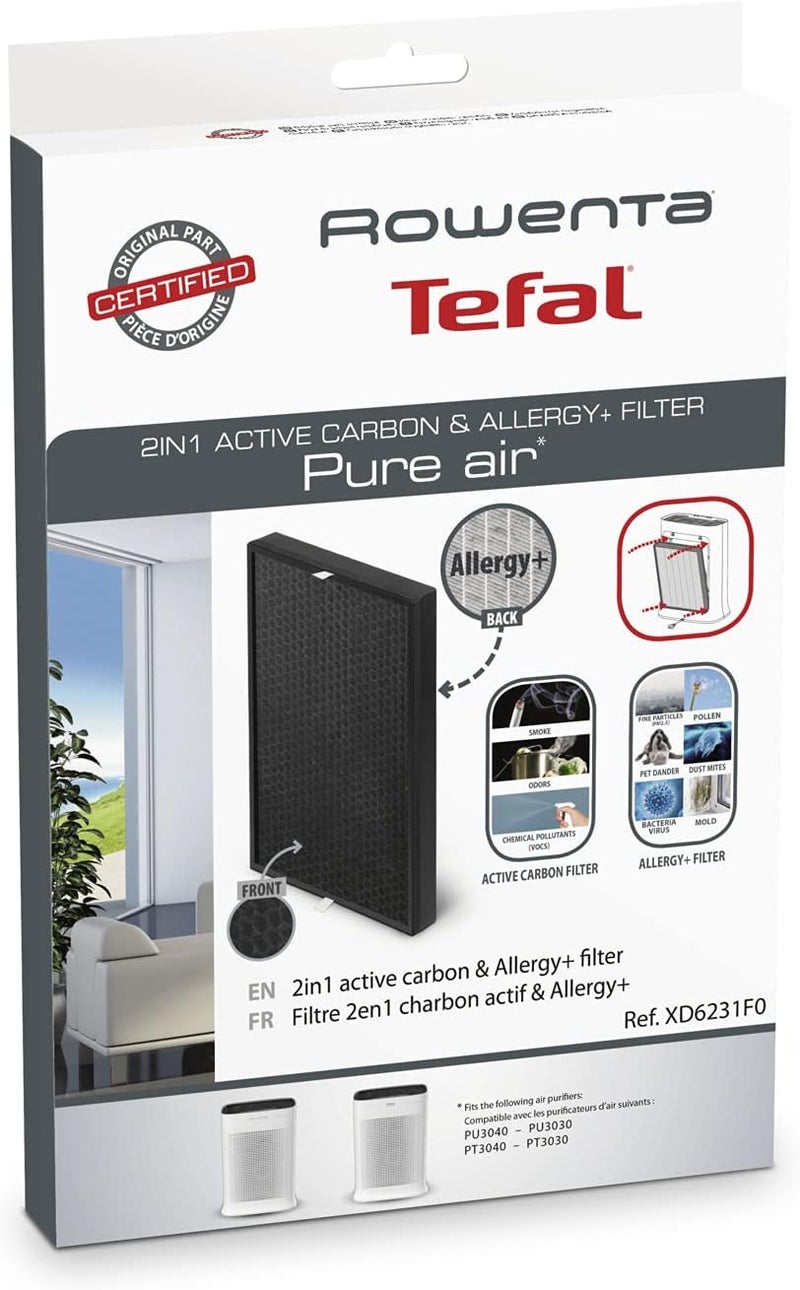 Rowenta Pure Air Mid Size 2in1 Active Carbon  Allergy Filter - Image 2