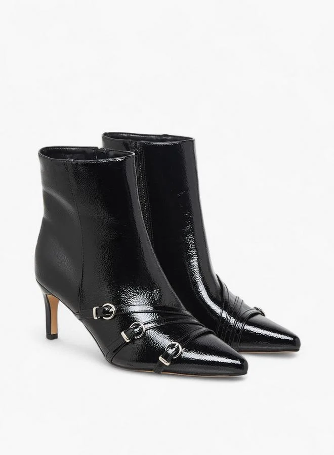 Flora Bella By Shoexpress Women Buckle Detail Ankle Boots