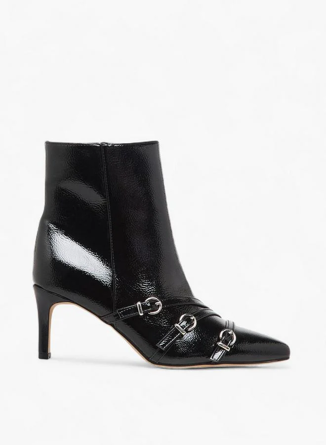 Women Buckle Detail Ankle Boots