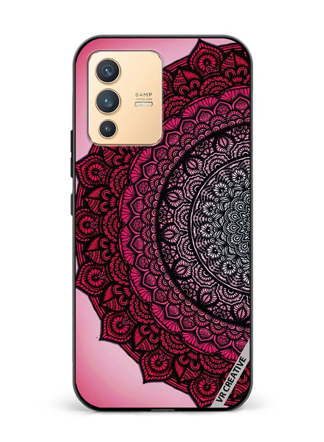 VR CREATIVE Protective Case Cover For Vivo V23 5G Mandala Design Multicolour - Image 1
