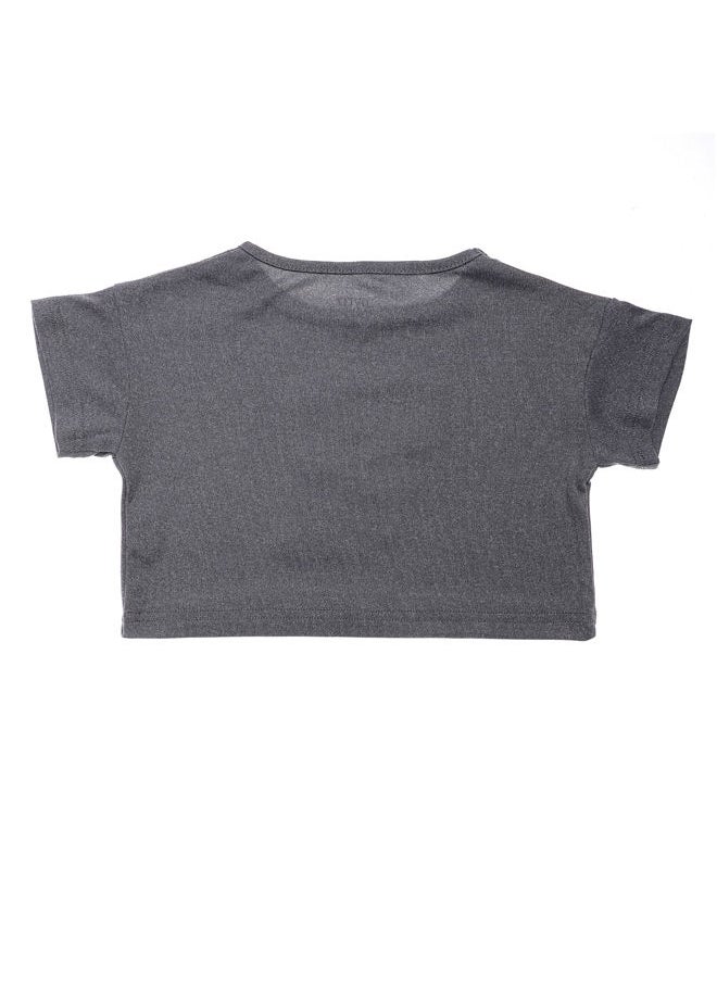 "Cute" Stitched Heather Dark Grey Girls Tee - pzsku/Z5828484A09AEDDC7EF6FZ/45/_/1684842799/1f3d55cd-b97f-4239-9202-bcb0e644211c