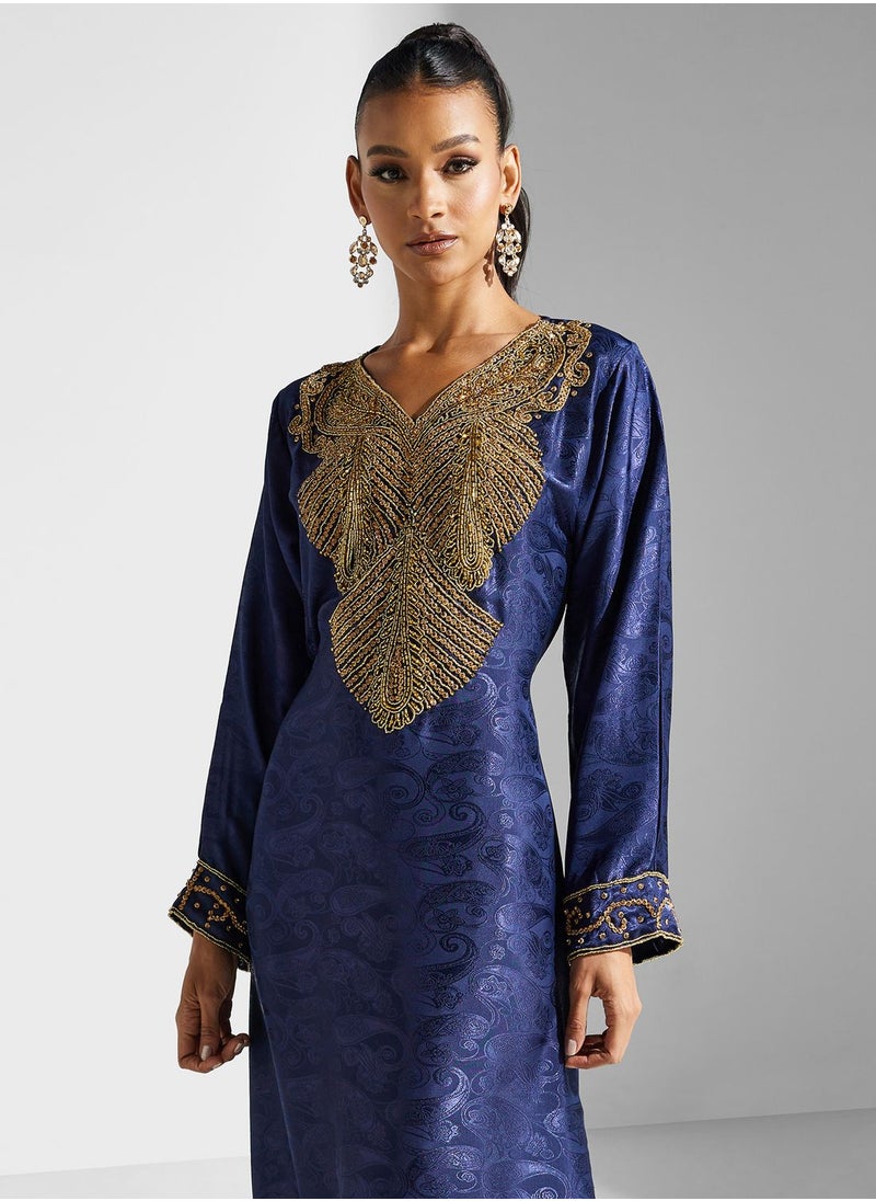 ARABIAN CLOSET - Embellished Embroidered Jalabiya - Image 1