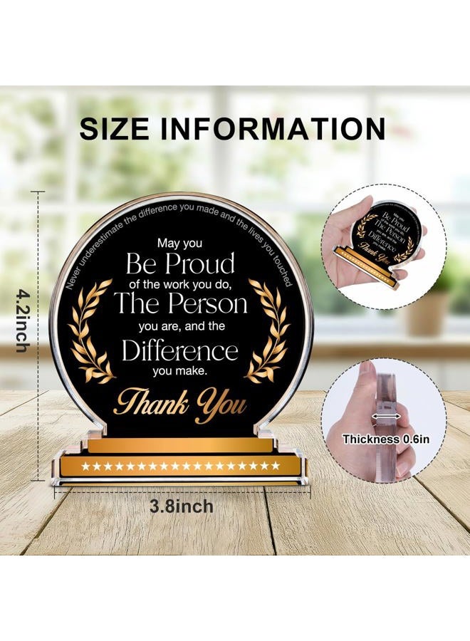 Yigaue Thank You Gifts for Coworkers, Appreciation Gift Leaving Retirement Gifts for Coworkers Colleagues Employees Boss Leader, May You Be Proud of the Work You Do Clear Desk Decorative Sign Office Decor - Image 2
