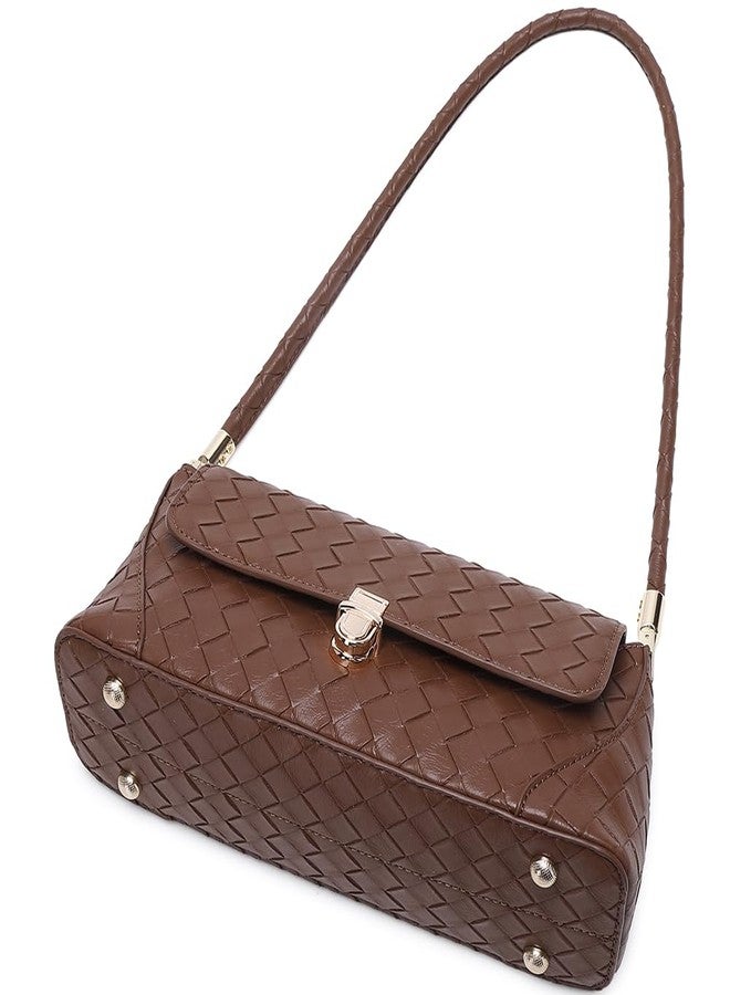 WSRYDJDL Shoulder Bags for Women Vintage Handbag Retro Classic Small Purse Cute Hobo Tote Handbag Mini Clutch Purse, Bz Coffee - Image 4